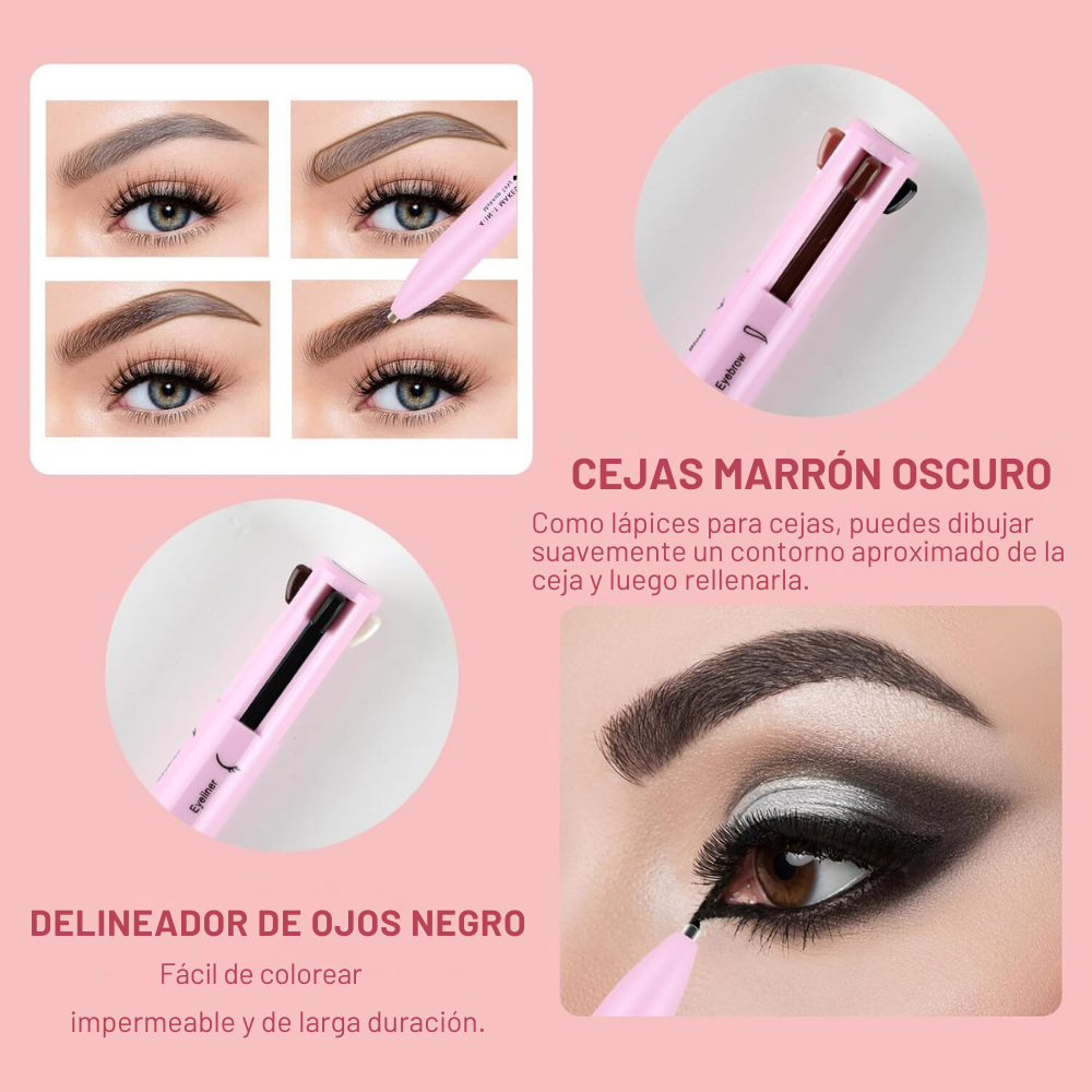 Lápiz de Maquillaje 4 en 1 Efecto "Buena cara" l BeautySlim™